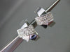 ESTATE .96CT DIAMOND 14KT WHITE GOLD PAVE "X" DESIGN HUGGIE EARRINGS #16918