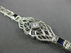 ANTIQUE 1.22CT DIAMOND & AAA SAPPHIRE 14K WHITE GOLD 3D FILIGREE BRACELET #21631