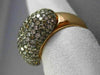 ESTATE LARGE 3.68CT FANCY MULTI COLOR DIAMOND 18K ROSE GOLD 3D FILIGREE FUN RING