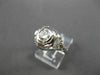 ANTIQUE LARGE .52CT ROUND DIAMOND 18K WHITE GOLD FILIGREE ENGAGEMENT RING #23334