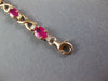 LONG 4.92CT DIAMOND & AAA RUBY 14K ROSE GOLD OVAL & ROUND X LOVE TENNIS BRACELET