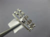 WIDE .45CT DIAMOND 14KT WHITE GOLD 3D ROUND & BAGUETTE CLUSTER ANNIVERSARY RING