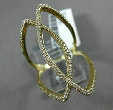 ESTATE LARGE .50CT ROUND DIAMOND 14K YELLOW GOLD 3D OPEN INFINITY PEACE FUN RING