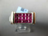 2.06CT DIAMOND & AAA RUBY 18KT WHITE GOLD ROUND & PRINCESS RECTANGULAR MENS RING
