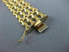 ANTIQUE WIDE 18KT YELLOW GOLD 3D MULTI ROW HANDCRAFTED FLORAL BRACELET #32312