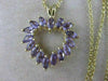 ESTATE 1.92CTW AMETHYST OPEN HEART 14KT YELLOW GOLD PENDANT + 16" CHAIN #11475
