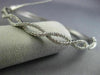 ESTATE WIDE 1.02CT DIAMOND 14K WHITE GOLD INFINITY SEMI ETERNITY BANGLE BRACELET