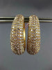 ESTATE WIDE 3.72CT PINK DIAMOND 18KT ROSE GOLD MULTI ROW HOOP HANGING EARRINGS