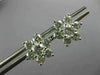 ESTATE LARGE 2.0CT DIAMOND 14KT WHITE GOLD FLOWER STAR SCREW BACK STUD EARRINGS