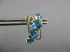 LARGE 5.5CT DIAMOND & AAA BLUE TOPAZ 14K WHITE GOLD MULTI SHAPE HANGING EARRINGS