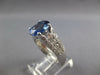 4.92CT DIAMOND & AAA CEYLON SAPPHIRE 14KT WHITE GOLD OVAL ENGAGEMENT RING #27221