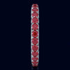 1.43CT AAA RUBY 14KT WHITE GOLD 3D CLASSIC SHARED PRONG ETERNITY FUN LOVE RING