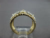 ESTATE WIDE .26CT DIAMOND 14KT 2 TONE GOLD 3D FLOWER FILIGREE ANNIVERSARY RING