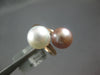 ESTATE AAA WHITE & PINK SOUTH SEA PEARL 14KT ROSE GOLD 3D CRISS CROSS LOVE RING