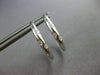 ESTATE .18CT DIAMOND 14K WHITE GOLD 3D CLASSIC ETOILE OVAL HOOP HANGING EARRINGS