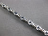ESTATE 4.98CT DIAMOND & AAA SAPPHIRE 14K WHITE GOLD OVAL & ROUND TENNIS BRACELET