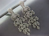 ESTATE EXTRA LARGE 6.85CT DIAMOND 14KT WHITE GOLD MULTI LEAF CHANDELIER EARRINGS