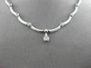 ESTATE WIDE 1.45CT SOLITAIRE DIAMOND BY THE YARD 14KT WHITE GOLD NECKLACE #5998
