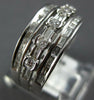 WIDE 1.26CT DIAMOND 18KT WHITE GOLD 3D ROUND & BAGUETTE CHANNEL ANNIVERSARY RING