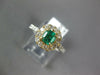 1.13CT DIAMOND & AAA EMERALD 14K 2 TONE GOLD SQUARE HALO FRIENDSHIP PROMISE RING