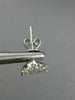 ESTATE 1.49CT DIAMOND 18KT WHITE GOLD CLUSTER TEAR DROP PEAR SHAPE STUD EARRINGS