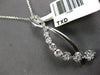 LARGE .50CT DIAMOND 14KT WHITE GOLD 3D CLASSIC JOURNEY INFINITY FLOATING PENDANT