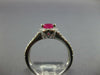 1.55CT DIAMOND & AAA RUBY 14KT WHITE GOLD 3D OVAL & ROUND HALO ENGAGEMENT RING