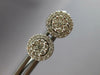 ESTATE .50CT DIAMOND 14KT WHITE GOLD 3D CLASSIC CLUSTER HALO STUD EARRINGS