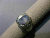 ESTATE WIDE 2.45CT DIAMOND & STAR SAPPHIRE 14K WHITE GOLD ETOILE MENS RING 25407