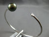 .06CT DIAMOND & AAA TAHITIAN PEARL 14KT WHITE GOLD 3D SOLITAIRE BANGLE BRACELET