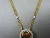 ANTIQUE LARGE SUN 18K TWO TONE DIAMOND MULTI CIRCLE DESIGNER NECKLACE BEAUTIFUL