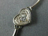 ANTIQUE .77CT DIAMOND 14K WHITE GOLD MULTI LOVE HEART MILGRAIN NECKLACE #5207