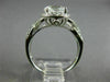 ESTATE 2.93CT AAA WHITE TOPAZ 14KT WHITE GOLD 3D INFINITY LOVE ENGAGEMENT RING