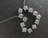 ESTATE 1.66CT DIAMOND 14KT WHITE GOLD 3D CLASSIC OPEN HEART FUN LOVE NECKLACE