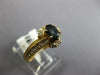 ESTATE .99CT DIAMOND & AAA SAPPHIRE 14K YELLOW GOLD OVAL & ROUND FRIENDSHIP RING