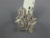 ESTATE LARGE 1.25CT DIAMOND 14KT WHITE GOLD 3D DOUBLE INFINITY CLASSIC LOVE RING