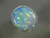 ESTATE EXTRA LARGE 10.92CT DIAMOND & AAA OPAL 14KT WHITE GOLD 3D OVAL HALO RING