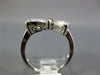 ESTATE WIDE .26CT DIAMOND 18KT 2 TONE GOLD 3D CLASSIC DOUBLE BUTTERFLY LOVE RING