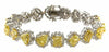LARGE 21.91CT WHITE & FANCY YELLOW DIAMOND 18KT 2 TONE GOLD CUFF TENNIS BRACELET