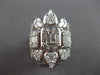 ESTATE EXTRA LARGE 2.12CT DIAMOND 18KT WHITE GOLD MULTI SHAPE SQUARE FLORAL RING