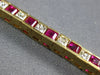 6.86CT DIAMOND & AAA RUBY 14KT YELLOW GOLD 3D CHANNEL INVISIBLE TENNIS BRACELET
