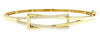 ESTATE .37CT DIAMOND 14KT YELLOW GOLD 3D LOVE KNOT BELT CUFF FUN BANGLE BRACELET