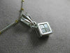 ESTATE LARGE .60CT DIAMOND 14K WHITE & YELLOW GOLD INVISIBLE SQUARE PENDANT 4907