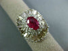 4.58CT WHITE & FANCY YELLOW DIAMOND & AAA RUBY 18KT WHITE GOLD BALLERINA RING