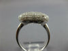 ESTATE LARGE .75CT DIAMOND 14KT WHITE GOLD 3D CLASSIC PUFF HEART LOVE RING