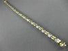 ESTATE 14KT WHITE AND YELLOW GOLD 3D SHINY BARREL ITALIAN BRACELET #22601