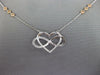 ESTATE .56CT DIAMOND 14KT WHITE & ROSE GOLD BY THE YARD INFINITY HEART NECKLACE