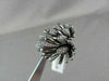 ANTIQUE WIDE FILIGREE FLOWER 3D 1.55CT DIAMOND 18KT BLACK AND WHITE GOLD RING