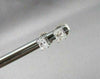 ESTATE .24CT PRINCES CUT 14KT WHITE GOLD STUD EARRINGS 4x4mm CLASSIC #1791