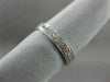ANTIQUE .30CT DIAMOND 14KT WHITE GOLD FILIGREE ETERNITY 3 DIMENSIONAL RING #1150